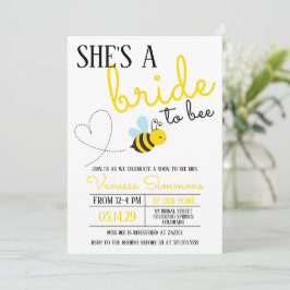 Niedliches Brautparty von Gelbbbräu zu Bienen Einladung