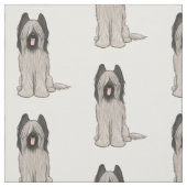 Niedliches Briards Muster Stoff (Muster)