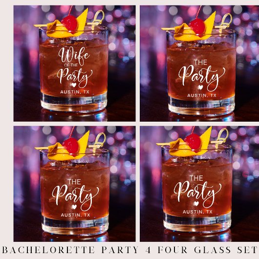 Niedliches Bridal Junggeselinnen-Abschied Set von  Whiskyglas