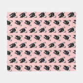 Niedliches brindle Frenchie ist ein Träumer Fleecedecke (Vorderseite (Horizontal))