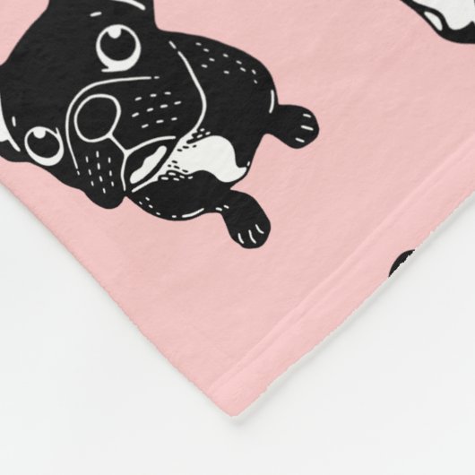 Niedliches brindle Frenchie ist ein Träumer Fleecedecke (Ecke)