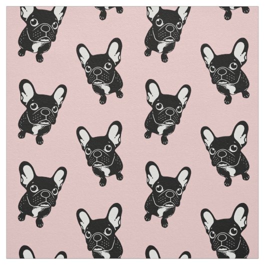 Niedliches brindle Frenchie ist ein Träumer Stoff (Muster)
