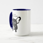 Niedliches brindle Frenchie ist ein Träumer Tasse (Vorderseite Links)