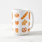 Niedliches Brot Bäckerei Pan Bear Turtle Französis Kaffeetasse (VorderseiteRechts)