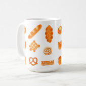 Niedliches Brot Bäckerei Pan Bear Turtle Französis Kaffeetasse (Vorderseite Links)