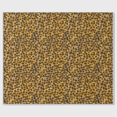 Niedliches Brown/Gold Leopard Wrapping Paper Geschenkpapier (Flach)