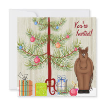 Niedliches Brown Horse, Weihnachtsbaum zum Geburts