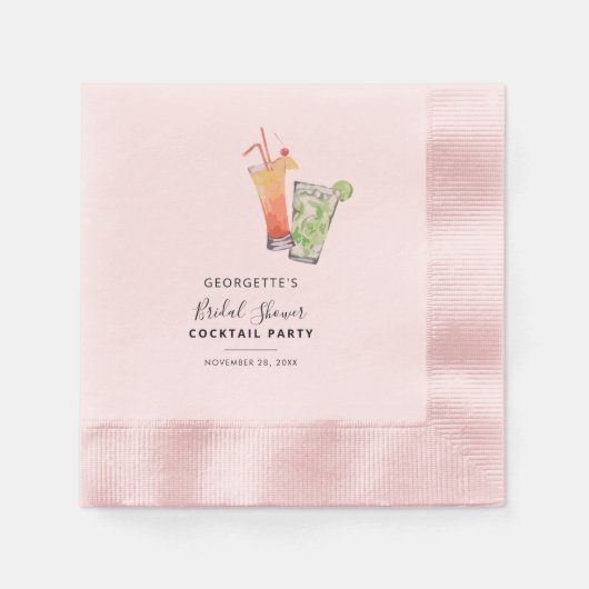 Niedliches Brunch-Brautparty Serviette (Vorderseite)
