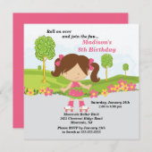 Niedliches brünettes einladung (Vorne/Hinten)