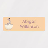 Niedliches Brutbaby StraußenCartoon personalisiert Etiketten (Design 2)