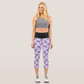 Niedliches Bubble Tee & Unicorn Capri Leggings (Vorderseite)