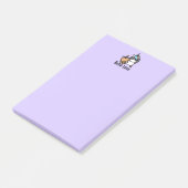 Niedliches Bubble Tee & Unicorn Post-it Klebezettel (angewinkelt)