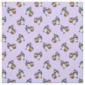 Niedliches Bubble Tee & Unicorn Stoff (Muster)