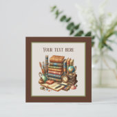 Niedliches Buch-Club-Party Einladung (Stehend Vorderseite)