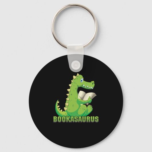 Niedliches Buch Lover Bookworm Bookish Dinosaur Bo Schlüsselanhänger (Vorderseite)