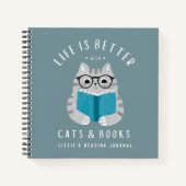 Niedliches Buch Lover Reading Custom Journal (Vorderseite)