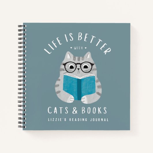 Niedliches Buch Lover Reading Custom Journal (Vorderseite)