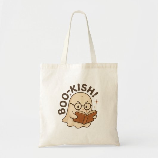 Niedliches Buch Reading Ghost Funny Bookworween Ha Tragetasche (Vorne)