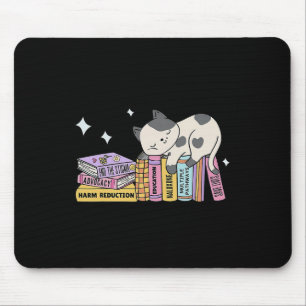 Niedliches Buch Verringerung der Katzenschädigung Mousepad