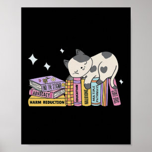Niedliches Buch Verringerung der Katzenschädigung Poster