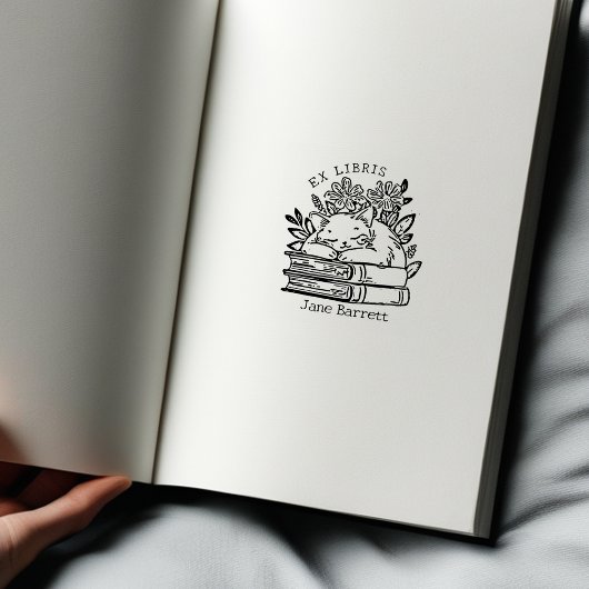 Niedliches Buchzeichen Gummistempel