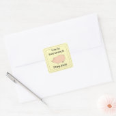 Niedliches Buchzeichen Quadratischer Aufkleber (Umschlag)