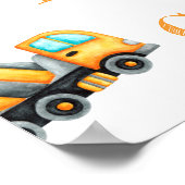 Niedliches Budget Bau Geburtstagspartei Poster (Ecke)