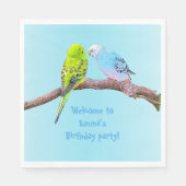 Niedliches Budgethaar - personalisierbare Serviett Serviette (Vorderseite)