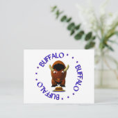 Niedliches Buffalo mit Weck und Buffalo Flügeln Postkarte (Stehend Vorderseite)