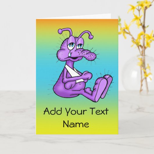 Niedliches Bug Insekt wird gut Karte (Gelbe Blume)