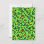 Niedliches Bug- und Insekt-Kindergeburtstag-Party Dankeskarte (Rückseite)