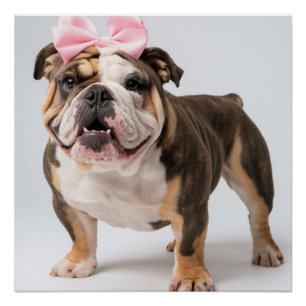 Niedliches Bulldog Doster Mauer Poster