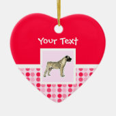 Niedliches Bullmastiff Keramik Ornament (Vorne)