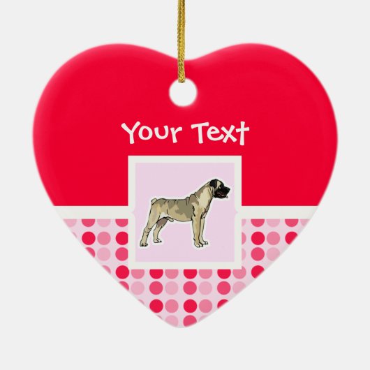 Niedliches Bullmastiff Keramik Ornament (Hinten)