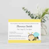 Niedliches Bumble Bee Theme, Boy Baby Dusche Einladung (Stehend Vorderseite)