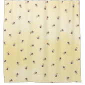 Niedliches Bumble-Muster gelb Duschvorhang (Vorderseite)