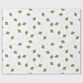 Niedliches Bumble Wrapping Paper Geschenkpapier (Flach)