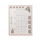 Niedliches Bunco-Blatt Notizblock (Rotiert)