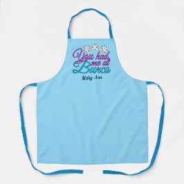 Niedliches Bunco Game Night Pink Blue Monogram Schürze