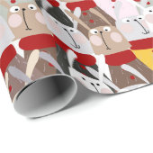 Niedliches Bunnies Musterpapier Geschenkpapier (Rolleneckpunkt)