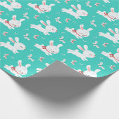 Niedliches Bunnies Musterpapier Geschenkpapier (Ecke)