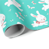 Niedliches Bunnies Musterpapier Geschenkpapier (Rolleneckpunkt)
