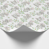 Niedliches Bunnies Musterpapier Geschenkpapier (Ecke)