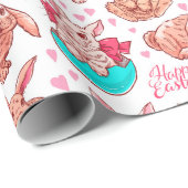 Niedliches Bunnies Musterpapier Geschenkpapier (Rolleneckpunkt)