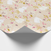 Niedliches Bunnies Wrapping Paper Geschenkpapier (Ecke)