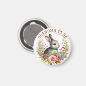 Niedliches Bunny Blossom Oma soll verkündet werden Magnet (Vorderseite/Rückseite)