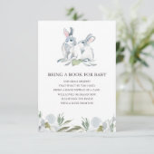 Niedliches Bunny Book für Baby Insert Card Einladung (Stehend Vorderseite)
