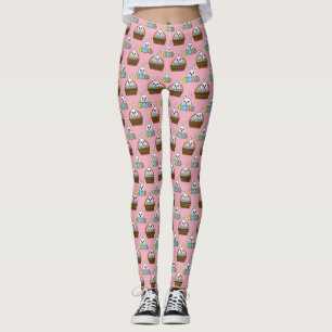 Niedliches Bunny Bunny Colorful Ostereier Hunt Bas Leggings