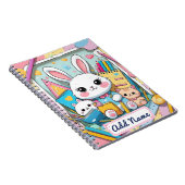 Niedliches Bunny & Cats Notebook - Name Notizblock (Rechte Seite)