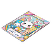 Niedliches Bunny & Cats Notebook - Name Notizblock (Linke Seite)